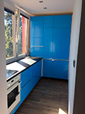 Nová kuchyně po rekonstrukci v panelovém bytě